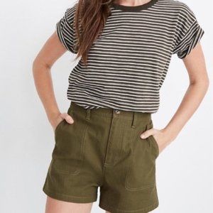 Madewell Camp Shorts Olive Green-NWT